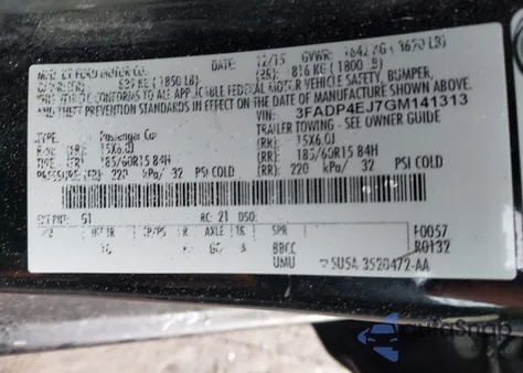 2016 Ford Fiesta Se from USA, damaged, VIN 3FADP4EJ7GM141313